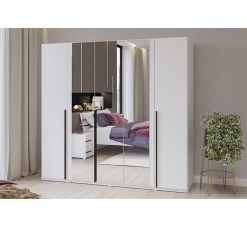 کمد لباس 6 درب وسط آینه سایز 225*210*59 کد 9009 5 کمد لباس 6 درب وسط آینه سایز 225*210*59 کد 9009