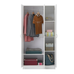 کمد لباس سفید 3 درب سایز 180*90*45 کد 8817 5 fanoosdesign closet 13 6 | فانوس دیزاین تولید کننده انواع درب اتاق ، ضد سرقت، درب ورودی و ضد آل