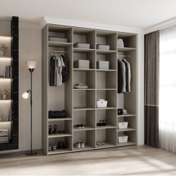 کمد لباس 4 درب نوک مدادی مات سایز 240*200*50 کد 9008 5 کمد لباس 4 درب نوک مدادی مات سایز 240*200*50 کد 9008