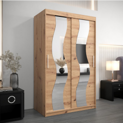 کمد لباس سفید دو درب آینه دار سایز 200*120*62 کد 8985 12 کمد لباس سفید دو درب آینه دار سایز 200*120*62 کد 8985