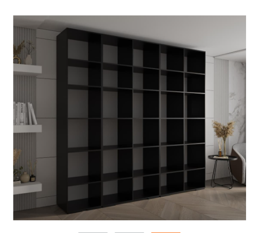 کمد لباس 5 درب لولایی سایز 237*250*47 کد 8749 - Image 4