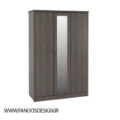 کمد لباس 2 درب لولایی قهوه ای سوخته کد 8947