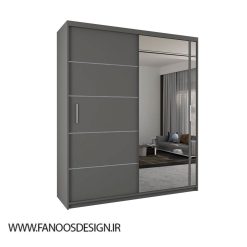 کمد لباس 2 درب کشویی یک طرف آینه دار