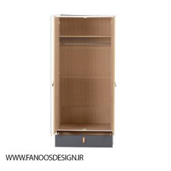 کمد لباس دو درب لولایی یک کشو رنگ کرم سایز 190*80*51 کد 8943 3 کمد لباس دو درب لولایی یک کشو رنگ کرم سایز 190*80*51 کد 8943