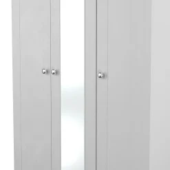 کمد لباس طوسی دو درب طرح دار سایز 197*74*53 کد 8965