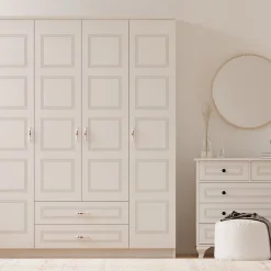 کمد لباس 4 درب و دو کشو سایز 184*140*52 کد 9003 4 کمد لباس 4 درب و دو کشو سایز 184*140*52 کد 9003