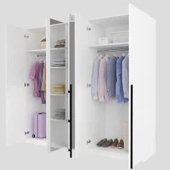 کمد لباس 6 درب وسط آینه سایز 225*210*59 کد 9009 4 کمد لباس 6 درب وسط آینه سایز 225*210*59 کد 9009