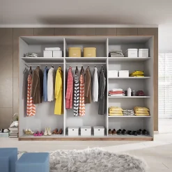 کمد لباس 2 درب ریلی نسکافه ای سایز 270*210*61 کد 9013 3 کمد لباس 2 درب ریلی نسکافه ای سایز 270*210*61 کد 9013