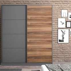 کمد لباس مشکی و قهوه ای دو درب سایز 200*180*62 کد 8837 4 کمد لباس مشکی و قهوه ای دو درب سایز 200*180*62 کد 8837