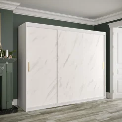 کمد لباس 2 درب کشویی طوسی سایز 250*200*62 کد 8842 4 کمد لباس 2 درب کشویی طوسی سایز 250*200*62 کد 8842