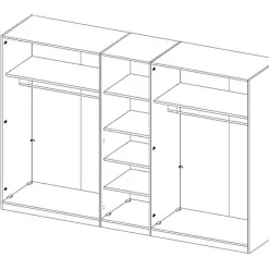 کمد لباس سفید 2 درب سایز 225*213*60 کد 8836 3 کمد لباس سفید 2 درب سایز 225*213*60 کد 8836