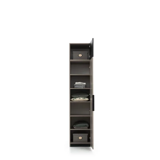 کمد لباس تک درب طوسی مدرن 240*50*60  کد 8769 - Image 2