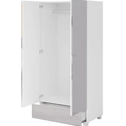 کمد لباس دو درب آینه 1 کشو سایز 185*86*55 کد 9113