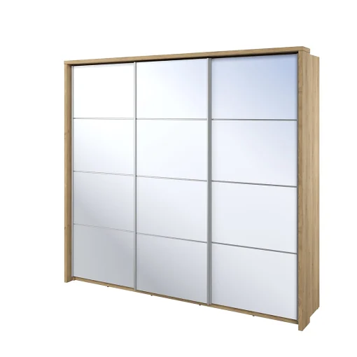 کمد لباس ام دی اف درب کشویی تمام آینه سایز 240*219*59 کد 8930