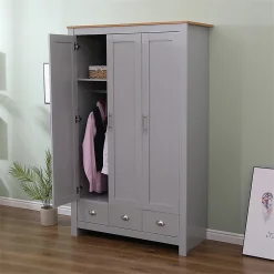 کمد لباس 3 درب و 3 کشو نوک مدادی سایز 112*180*49 کد 8820 5 کمد لباس 3 درب و 3 کشو نوک مدادی سایز 112*180*49 کد 8820