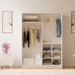 کمد لباس دو درب کشویی طلایی سایز 190*140*56 کد 8822 5 fanoosdesign closet 4 113 | فانوس دیزاین تولید کننده انواع درب اتاق ، ضد سرقت، درب ورودی و ضد آل