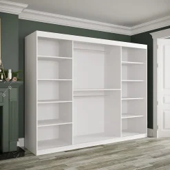 کمد لباس 2 درب کشویی طوسی سایز 250*200*62 کد 8842 5 کمد لباس 2 درب کشویی طوسی سایز 250*200*62 کد 8842