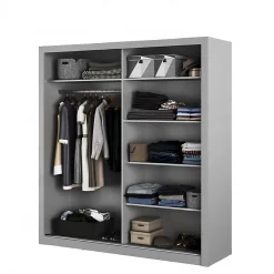 کمد لباس 2 درب ریلی سایز 200*150*60 کد 8873 5 کمد لباس 2 درب ریلی سایز 200*150*60 کد 8873