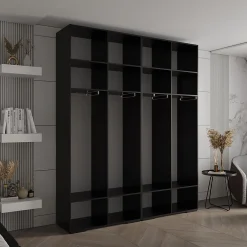 کمد لباس 4 درب لولایی سایز 237*200*47 کد 8751 8 fanoosdesign closet 4 177 | فانوس دیزاین تولید کننده انواع درب اتاق ، ضد سرقت، درب ورودی و ضد آل