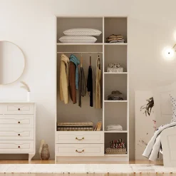 کمد لباس 3 درب با آینه 2 کشو سایز 210*105*52 کد 8993 5 کمد لباس 3 درب با آینه 2 کشو سایز 210*105*52 کد 8993