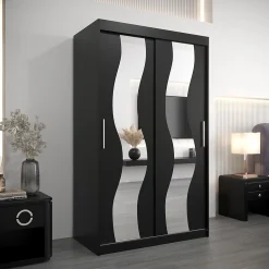 کمد لباس سفید دو درب آینه دار سایز 200*120*62 کد 8985 17 کمد لباس سفید دو درب آینه دار سایز 200*120*62 کد 8985