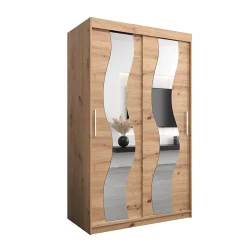 کمد لباس سفید دو درب آینه دار سایز 200*120*62 کد 8985 15 کمد لباس سفید دو درب آینه دار سایز 200*120*62 کد 8985