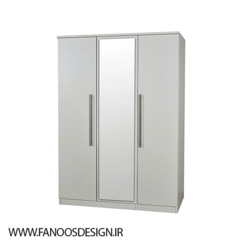 کمد 2 درب سفید سایز 217*63*45 کد 8726