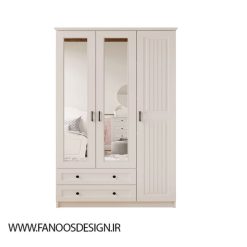کمد لباس 3 درب و دو کشو با آینه وسط سایز 184*105*52 کد 9002