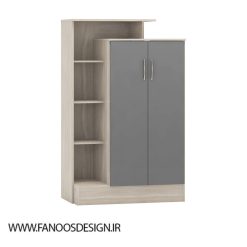 کمد لباس دو درب ویترین دار سایز 145*90*52 کد 8924