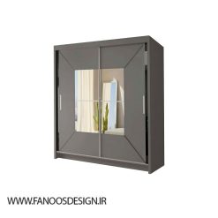 سبد خرید 19 کمد لباس دو درب کشویی خاکستری سایز 217*120*62 کد 9099