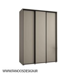 کمد لباس 2 درب کشویی طوسی کد 8771