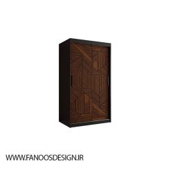 کمد لباس 2 درب کشویی طوسی کد 8771