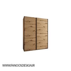 کمد لباس 2 درب کشویی کرم کد 8909