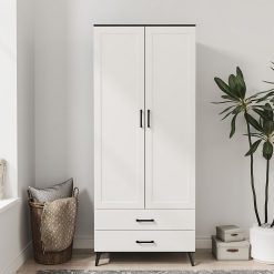 کمد لباس دو درب و دو کشو سایز 180*75*46 کد 9004 33 کمد لباس دو درب و دو کشو سایز 180*75*46 کد 9004