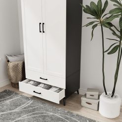 کمد لباس دو درب و دو کشو سایز 180*75*46 کد 9004 32 کمد لباس دو درب و دو کشو سایز 180*75*46 کد 9004