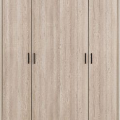 کمد لباس قهوه ای روشن 4 درب سایز 190*153*52 کد 8926