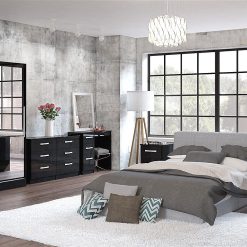 کمد لباس 3 درب و 2 کشو آینه دار سایز 196*93*52 کد 9032 4 کمد لباس 3 درب و 2 کشو آینه دار سایز 196*93*52 کد 9032