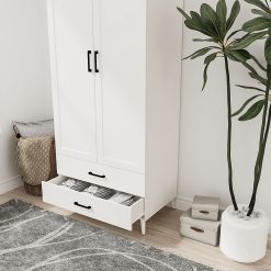 کمد لباس دو درب و دو کشو سایز 180*75*46 کد 9004 36 کمد لباس دو درب و دو کشو سایز 180*75*46 کد 9004