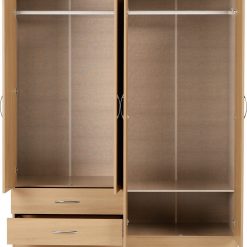 کمد لباس 3 درب و دو کشو سایز 182*154*52 کد 9116