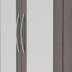 کمد لباس 3 درب و دو کشو قهوه ای سوخته سایز 182*116*52 کد 8922