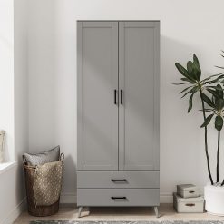 کمد لباس دو درب و دو کشو سایز 180*75*46 کد 9004 27 کمد لباس دو درب و دو کشو سایز 180*75*46 کد 9004