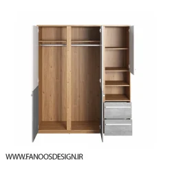 کمد لباس 3 درب لولایی 2 کشو سایز 191*151*51 کد 1188