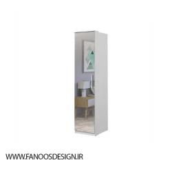 سبد خرید 32 کمد لباس درب لولایی 1 درب آینه ای سایز 217*45*63 کد 1185