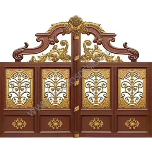 درب حیاط قهوه ای طلایی کد 40040