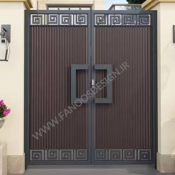 سبد خرید 5 درب حیاط سفید مسی کد 40032