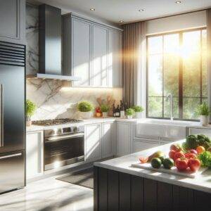 دکوراسیون نئو کلاسیک 22 کابینت آشپزخانه