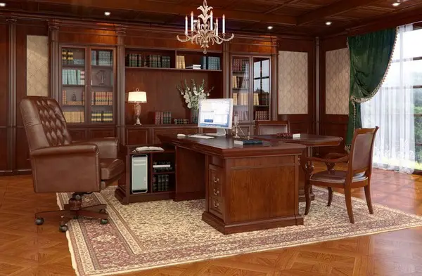 طراحی و اجرای دکوراسیون اتاق مدیریت 27 Classic office decoration