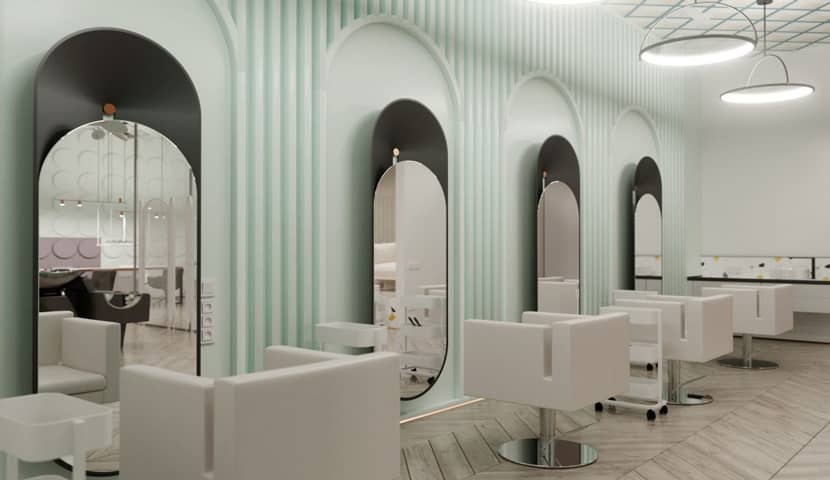 طراحی و اجرای دکوراسیون سالن آرایشی 13 Flooring in the modern decoration of the beauty salon