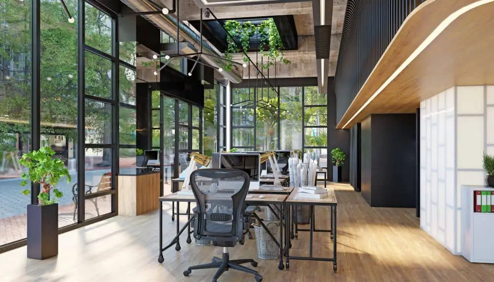 طراحی و اجرای دکوراسیون اتاق مدیریت 12 Flowers and plants in the modern decoration of the management room