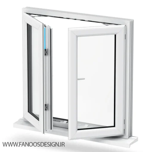 پنجره UPVC دوجداره فرانسوی